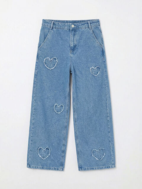 LCW Kids Wideleg Kız Çocuk Jean Pantolon - S6KR45Z4-V2T