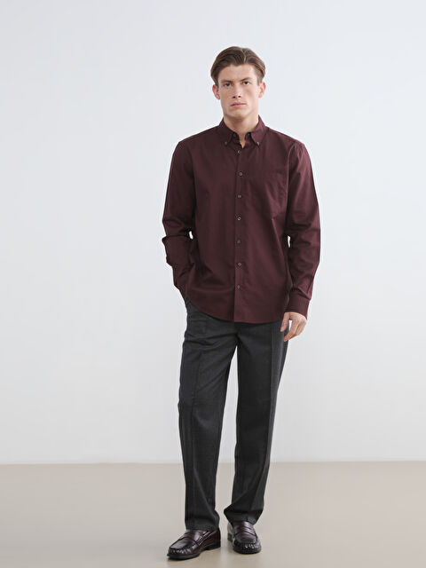 SOUTHBLUE Standart Kalıp Yün Karışımlı Gabardin Erkek Pantolon - S6KR67Z8-LAM