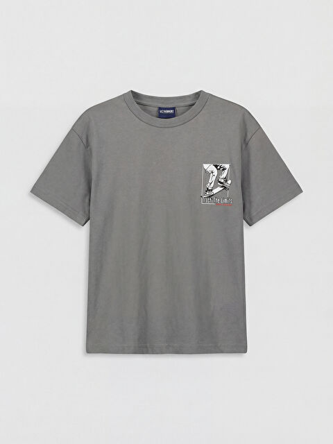 LCW Kids تي شيرت أولاد مطبوع بياقة دائرية - S6KR75Z4-JNC