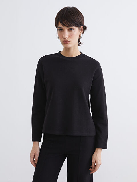 LCW Vision Bisiklet Yaka Kadın Sweatshirt - S6KR97Z8-CVL