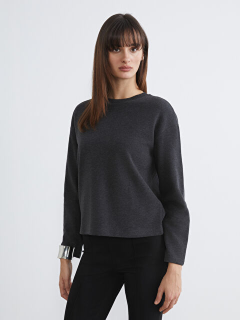 LCW Vision Bisiklet Yaka Kadın Sweatshirt - S6KR97Z8-D3A