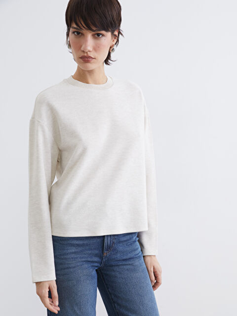 LCW Vision Bisiklet Yaka Kadın Sweatshirt - S6KR97Z8-L8T