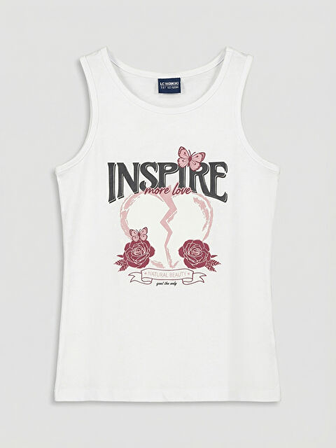 LCW ECO Bisiklet Yaka Baskılı Kız Çocuk Atlet - S6KT10Z4-Q6K