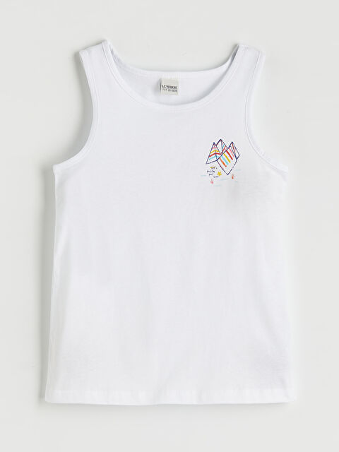 LCW ECO Bisiklet Yaka Baskılı Kız Çocuk Atlet - S6KT11Z4-Q6K