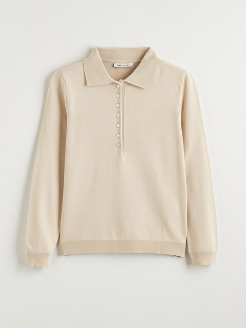 LCWAIKIKI Classic Polo Yaka Kadın Triko Kazak - S6KT25Z8-1D3