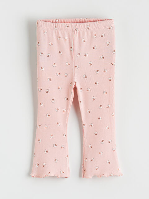 LCW baby Desenli İspanyol Paça Kız Bebek Tayt - S6KT89Z1-LSZ