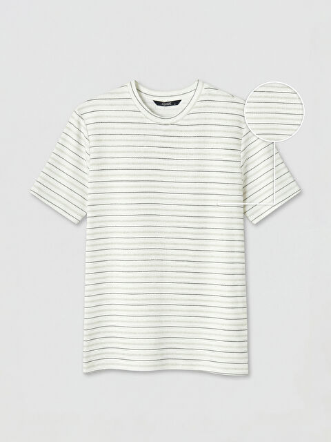 XSIDE Bisiklet Yaka Çizgili Erkek Tişört