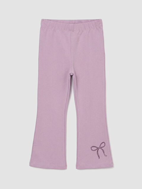 LCW Kids Baskılı İspanyol Paça Kız Çocuk Tayt Pantolon - S6KU18Z1-GBT