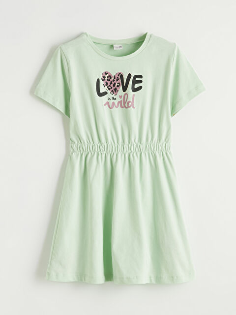 LCW ECO Kız Çocuk Baskılı Penye Elbise - S6KU23Z4-FVX