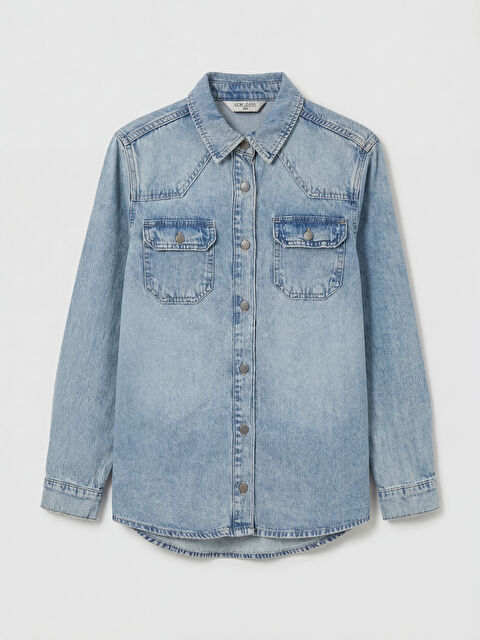 LCW Vision Cepli Kadın Jean Gömlek