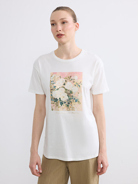 LCW EVERYDAY Bisiklet Yaka Çiçek Baskılı Kadın Body - S6KU50Z8-R9J