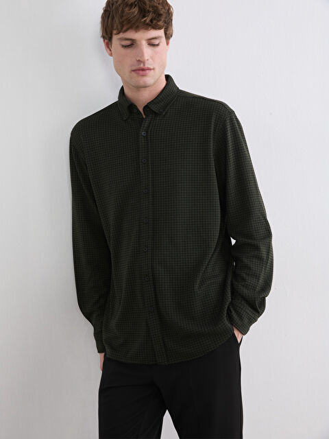 SOUTHBLUE Regular Fit Armürlü Erkek Gömlek - S6KV84Z8-CWH