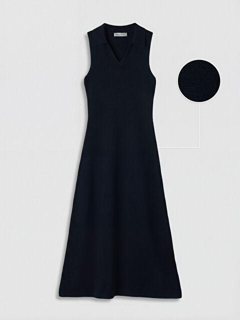 LCW EVERYDAY Polo Yaka Bodycon Triko Elbise - S6KV96Z8-E1J