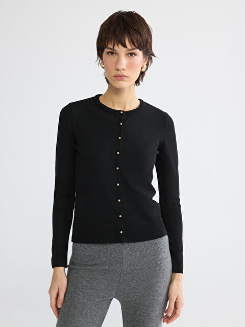 LCW Vision Bisiklet Yaka Kadın Triko Hırka - S6KY00Z8-CVL