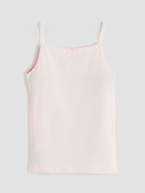 LC WAIKIKI Kare Yaka İp Askılı Kız Çocuk Atlet - S6KY15Z4-FWW