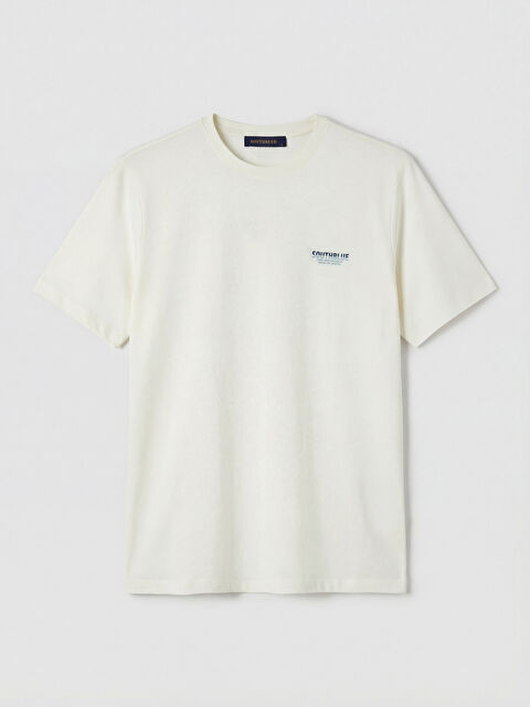 SOUTHBLUE Bisiklet Yaka Baskılı Erkek Tişört