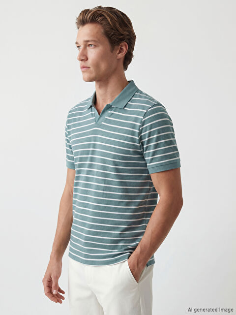 SOUTHBLUE Polo Yaka  Çizgili Erkek Tişört