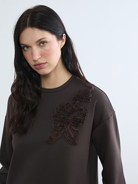 LCWAIKIKI Classic Soft Touch Oversize Kadın Sweatshirt Tunik - S6KY38Z8-HSK