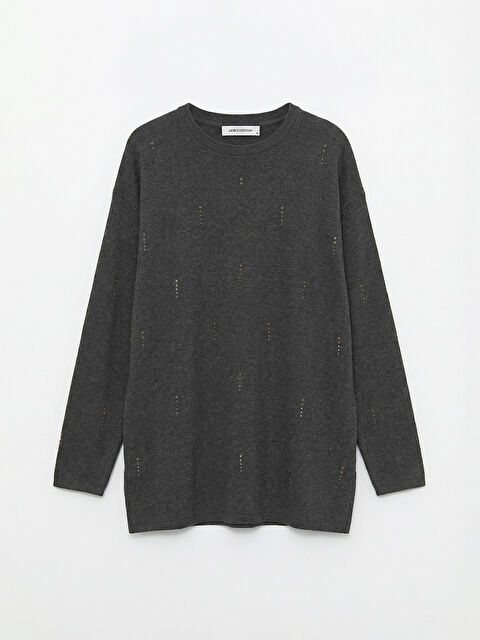 LCWAIKIKI Classic Soft Touch Taşlı Kadın Sweatshirt Tunik	 - S6KY42Z8-L8N