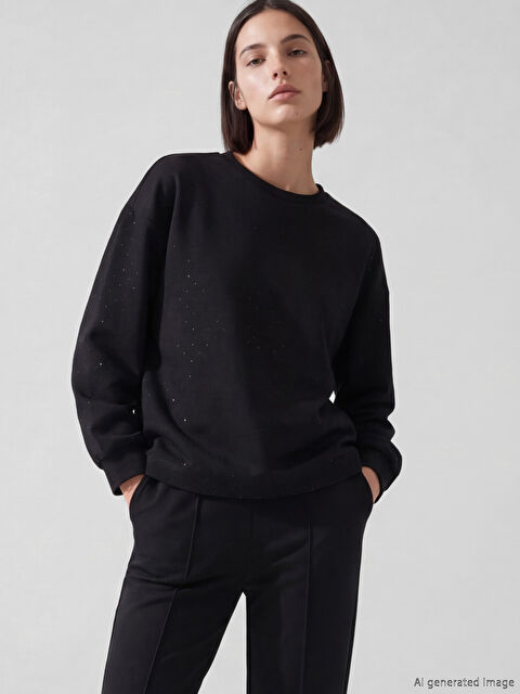 LCWAIKIKI Classic Soft Touch Oversize Kadın Sweatshirt Tunik - S6KY46Z8-CVL