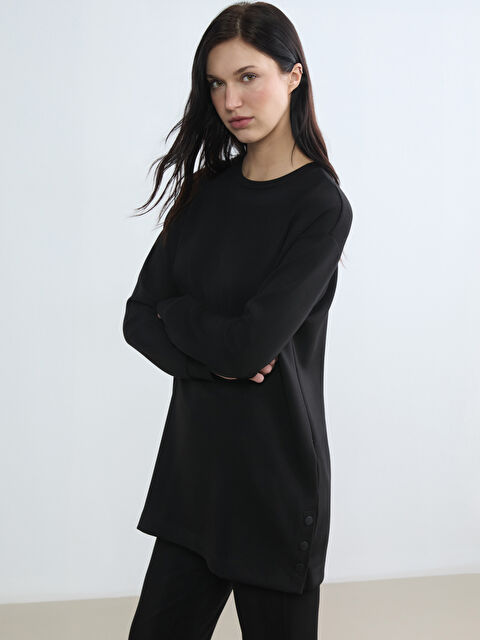 LCWAIKIKI Classic Soft Touch Oversize Kadın Sweatshirt Tunik - S6KY52Z8-CVL