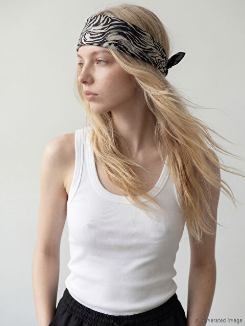 XSIDE Ženska rebrasta top majica sa okruglim izrezom