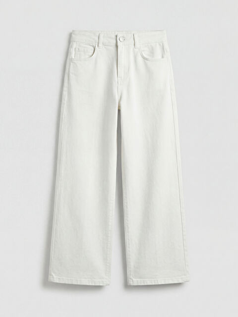 LCW ECO Wideleg Kız Çocuk Gabardin Pantolon - S6L015Z4-ZUX