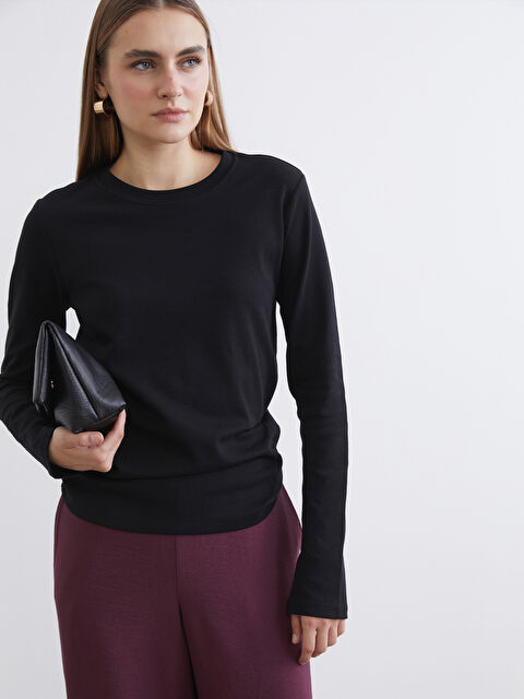 LCWAIKIKI Basic Bisiklet Yaka Kadın Body - S6L043Z8-CVL