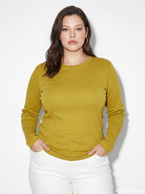 LCW EVERYDAY Women's Crew Neck Bodysuit - S6L043Z8-GMJ