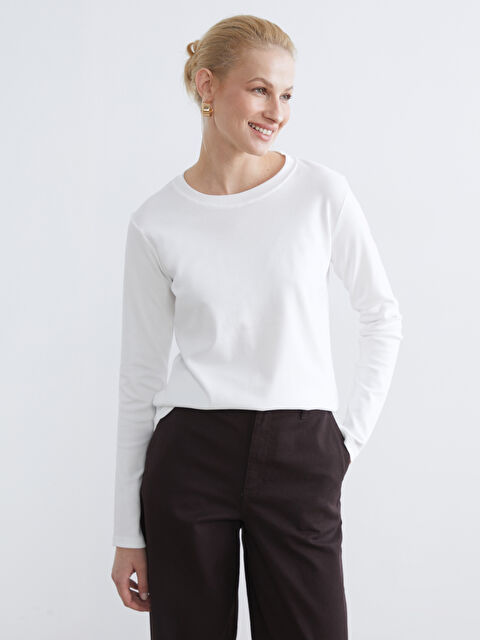 LCWAIKIKI Basic Bisiklet Yaka Kadın Body - S6L043Z8-R9J