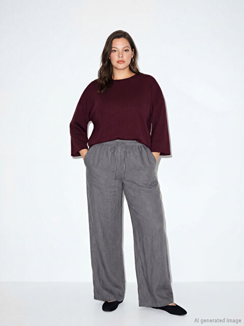 LCW Modest Beli Lastikli Modal Karışımlı Kadın Pantolon