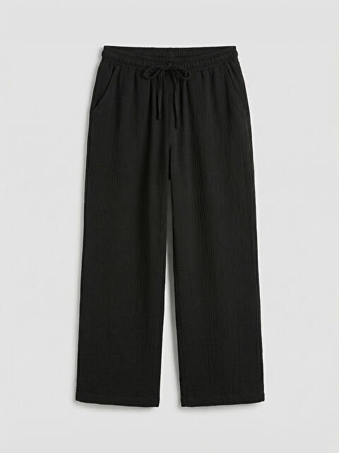 LCW Comfort Beli Lastikli Dokulu Kadın Pantolon - S6L067Z8-CVL