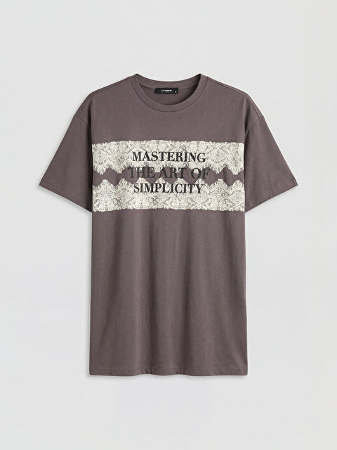 LC WAIKIKI Bisiklet Yaka Baskılı Kadın Tişört - S6L120Z8-JX3