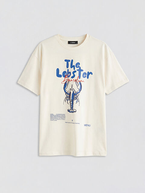 LC WAIKIKI Bisiklet Yaka Baskılı Kadın Tişört - S6L121Z8-FDU