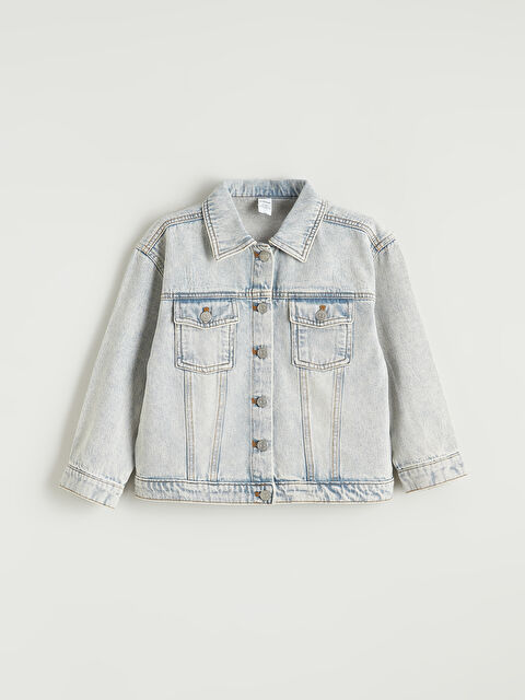 LCW Kids جاكيت جينز أزرق فتاة - S6L175Z1-V2T