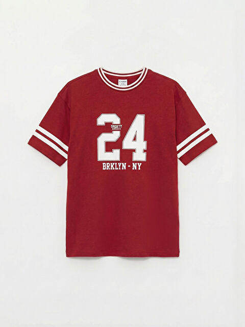 LCW Kids Bisiklet Yaka Baskılı Kız Çocuk Tişört - S6L229Z4-HQG