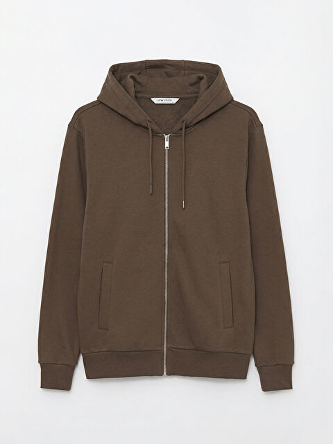 LCW Vision Kapüşonlu Standard Fit Erkek Fermuarlı Sweatshirt - S6L236Z8-HCJ