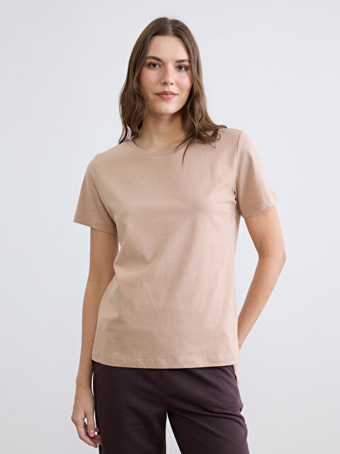 LCW ECO Bisiklet Yaka Kadın Tişört - S6L253Z8-GC4