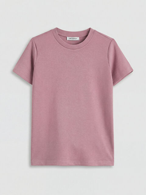 LCW EVERYDAY Bisiklet Yaka Soft Touch Kadın Tişört	 - S6L266Z8-GVJ