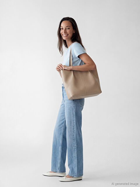 LCW EVERYDAY Bisiklet Yaka Soft Touch Kadın Tişört	 - S6L266Z8-G9Q