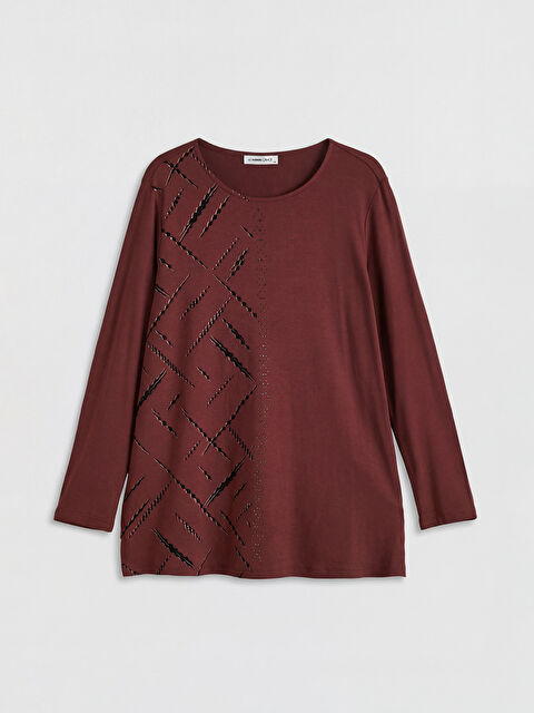 LCW Grace Bisiklet Yaka Taşlı Bluz - S6L304Z8-HMZ