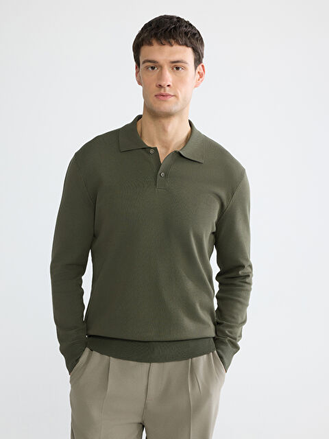 LCW Vision Polo Yaka Triko Erkek Kazak - S6L359Z8-CZE