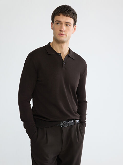 LCW Vision Polo Yaka Triko Erkek Kazak - S6L359Z8-ZNT