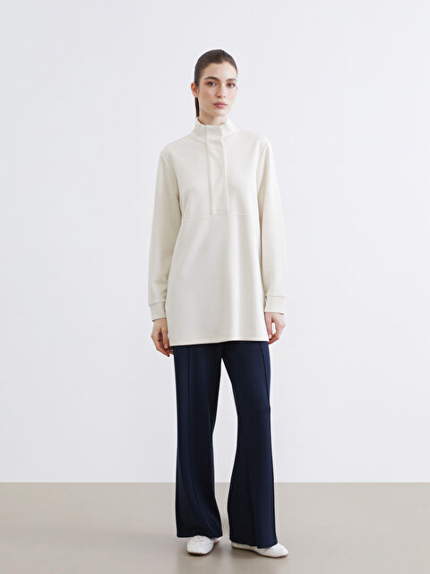 LCW Modest Beli Lastikli Geniş Paça Kadın Eşofman Altı	 - S6L447Z8-HRZ