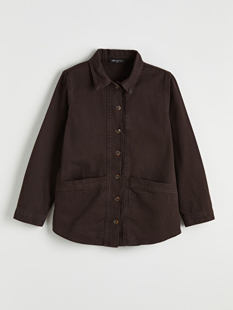 LCW Comfort Gömlek Yaka Kadın Jean Ceket - S6L490Z8-HCN