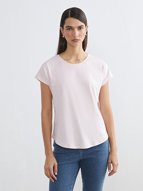 LCW ECO Bisiklet Yaka Kadın Tişört - S6L492Z8-14N