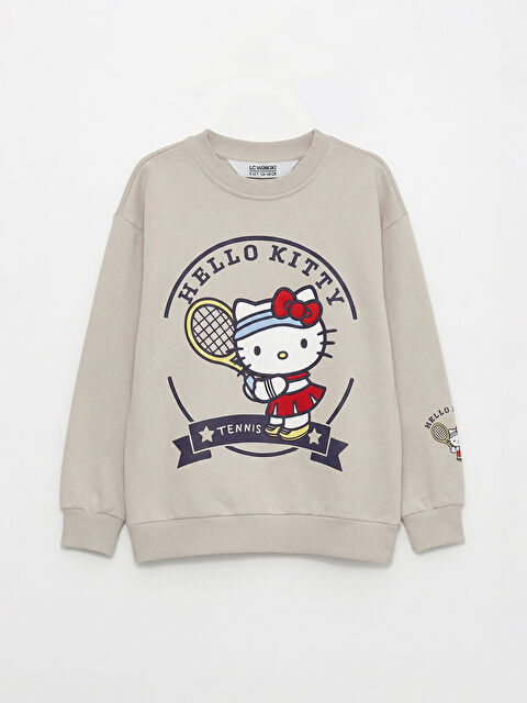 LCW Kids Hello Kitty Baskılı Kız Çocuk Kalın Sweatshirt - S6L502Z4-ZHC