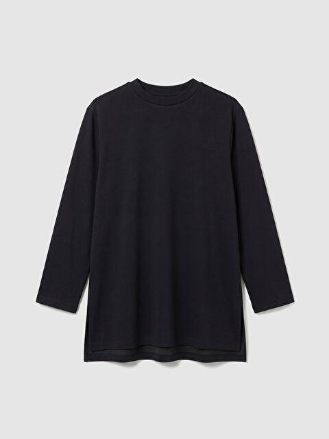 LCW Modest Soft Touch Oversize Kadın Sweatshirt Tunik - S6L504Z8-CVL