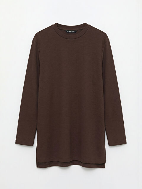 LCW Modest Soft Touch Oversize Kadın Sweatshirt Tunik - S6L504Z8-HMK