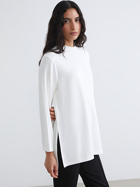 LCW Modest Soft Touch Oversize Kadın Sweatshirt Tunik - S6L504Z8-R9J